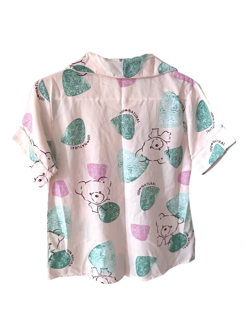 Hello Kitty Pink Short-Sleeve Shirt Small loungewear vacation coquette Y2K
